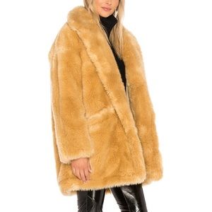 🔴LIMITED TIME SPECIAL Halston Heritage Faux Fur Coat Large NEW